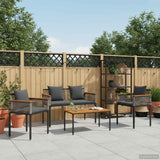 Set di Mobili da Esterno Grigio e Grigio Scuro polyrattan