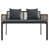 Set di Mobili da Esterno Grigio e Grigio Scuro polyrattan