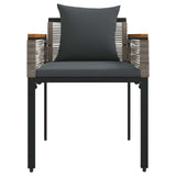 Set di Mobili da Esterno Grigio e Grigio Scuro polyrattan