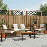 Set di Mobili da Esterno Beige e Bianco Crema polyrattan