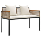 Set di Mobili da Esterno Beige e Bianco Crema polyrattan