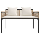 Set di Mobili da Esterno Beige e Bianco Crema polyrattan