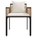 Set di Mobili da Esterno Beige e Bianco Crema polyrattan