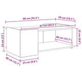 Tavolino da salotto Rovere Artigianale 90 x 50 x 33 cm