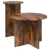 Set tavolini 2 pcs Rovere Fumo Legno ingegnerizzato
