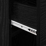 Armadietto per letto Rovere Nero 29 x 31,5 x 49 cm