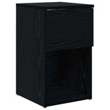 Armadietto per letto Rovere Nero 29 x 31,5 x 49 cm
