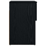 Armadietto per letto Rovere Nero 29 x 31,5 x 49 cm