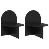 Comodino 2 pcs Rovere Nero 48 x 49 x 65 cm Legno ingegnerizzato