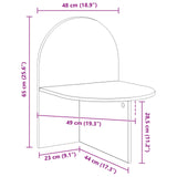Comodino 2 pcs Legno antico 48 x 49 x 65 cm