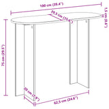 Tavolo consolle Bianco Lucido 100 x 39,5 x 75 cm