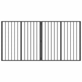 Cancello per cani 2 Panels Nero 100 x 100 cm Acciaio zincato