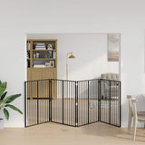 Cancello per cani 4 pcs Nero 100 x 100 cm Acciaio zincato