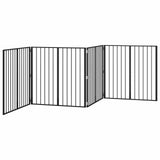 Cancello per cani 4 pcs Nero 100 x 100 cm Acciaio zincato