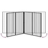 Cancello per cani 4 pcs Nero 100 x 100 cm Acciaio zincato
