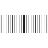 Cancello per cani 2 pcs Nero 100 x 80 cm Acciaio zincato