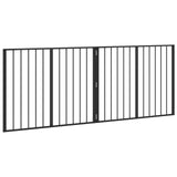 Cancello per cani 2 pcs Nero 100 x 80 cm Acciaio zincato
