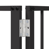 Cancello per cani 4 pcs Nero 80 x 100 cm Acciaio zincato