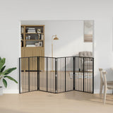Cancello per cani 4 pcs Nero 80 x 100 cm Acciaio zincato