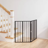 Cancello per cani 2 pcs Nero 60 x 80 cm Acciaio zincato