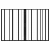 Cancello per cani 2 pcs Nero 60 x 80 cm Acciaio zincato