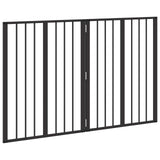 Cancello per cani 2 pcs Nero 60 x 80 cm Acciaio zincato