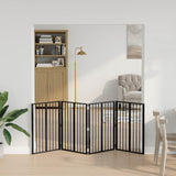Cancello per cani 4 pcs Nero 60 x 80 cm Acciaio zincato
