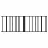Cancello per cani 4 pcs Nero 60 x 80 cm Acciaio zincato
