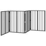 Cancello per cani 4 pcs Nero 60 x 80 cm Acciaio zincato