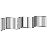 Cancello per cani 6 pcs Nero 60 x 60 cm Acciaio zincato