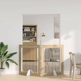 Cancello per cani pieghevole con supporti 2 pcs Rovere Sonoma