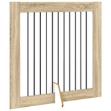 Cancello per cani pieghevole con supporti 2 pcs Rovere Sonoma