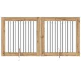 Cancello per cani con supporti 2 pcs Rovere Artigianale