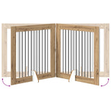 Cancello per cani pieghevole con supporti 2 pcs 200,5 cm
