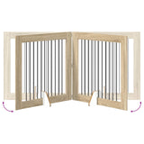 Cancello per cani con supporti 4 pcs Rovere Sonoma 100 x 100 cm