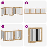 Cancello per cani pieghevole con supporti 4 pcs 401 cm