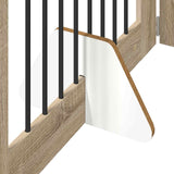 Cancello per cani pieghevole con supporti 2 pcs Rovere Sonoma