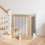 Cancello per cani con supporti 2 pcs Rovere Sonoma 80 x 100 cm