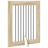 Cancello per cani con supporti 2 pcs Rovere Sonoma 80 x 100 cm