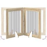 Cancello per cani con supporti 2 pcs Rovere Sonoma 80 x 100 cm