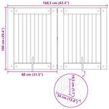 Cancello per cani pieghevole con supporti 2 pcs Rovere Sonoma