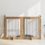 Cancello per cani pieghevole con supporti 4 pcs 321 cm