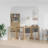 Cancello per cani con supporti 4 pcs Rovere Artigianale
