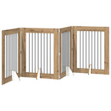 Cancello per cani con supporti 4 pcs Rovere Artigianale