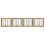 Cancello per cani con supporti 4 pcs Rovere Artigianale