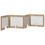 Cancello per cani con supporti 4 pcs Rovere Artigianale