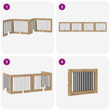 Cancello per cani pieghevole con supporti 4 pcs 401 cm