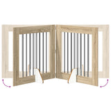 Cancello per cani con supporti 2 pcs Rovere Sonoma 80 x 80 cm
