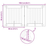 Cancello per cani pieghevole con supporti 2 pcs Rovere Sonoma