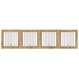 Cancello per cani pieghevole con supporti 4 pcs 321 cm